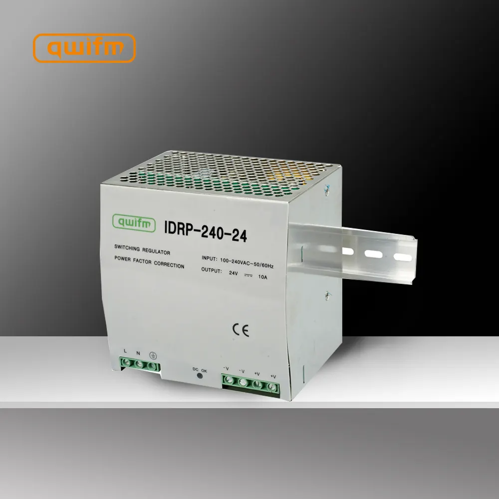 Qwifm Eigen Ontwerp Idrp 240W 24V Din Rail Schakelaar Voeding