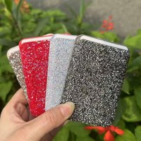 Étui de protection en cuir magnétique avec porte-cartes pour Apple iPhone 18 17 16 15 Air, orné de paillettes brillantes et de cristaux