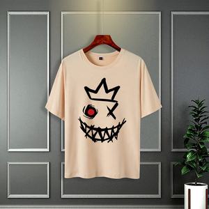 เสื้อยืดถักคอกลมผ้าโพลีเอสเตอร์สำหรับผู้ชาย100% ใหม่เสื้อยืดวินเทจพิมพ์ดิจิตอลเสื้อครอปทรงหลวม180กรัมถักแขนสั้น - Product Image 4