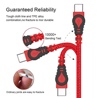Câble tressé usb 2.0 A à type c, câble électrique 22awg, nouvelle collection