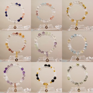 Pulsera de Cuentas de Cristal de Colores para Mujer, Directo de Fábrica, Cuarzo de la Suerte, Metafísica, Curación, Pulseras Elásticas - Product Image 2