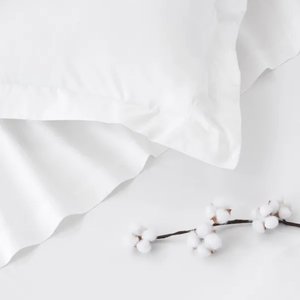 Funda de Almohada Cuadrada de Lujo Transpirable 100% Algodón Blanco Liso, Estilo Oxford para Dormir en Casa, Gran Venta - Product Image 2