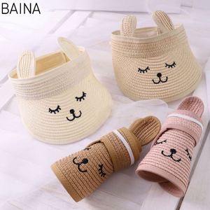 Children <b>Straw</b> <b>Hat</b> Casual Shade Sunscreen Kids Beach Sun <b>Hats</b> Visors Cap - Product Image 2