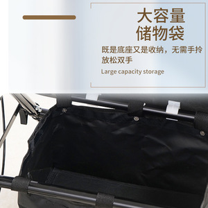 Portable Shopping Cart Lightweight Foldable 4 Wheel PU Wheels With Seat And Basket For <b>Elderly</b> Mobility Aid - Product Image 2