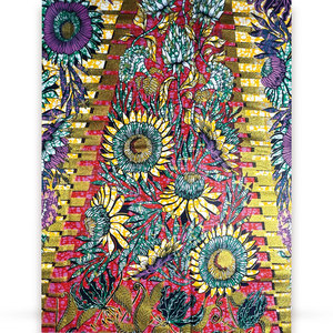 Tela <span class=keywords><strong>de</strong></span> Algodón Batik Africana <span class=keywords><strong>de</strong></span> Alta Calidad <span class=keywords><strong>para</strong></span> Confección <span class=keywords><strong>de</strong></span> Camisas y Bolsos, 6 Yardas - Product Image 4