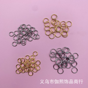 Accesorios de joyería DIY: Hebilla de anillo abierto redonda chapada en hierro para fabricación de pulseras, origen Yiwu - Product Image 1