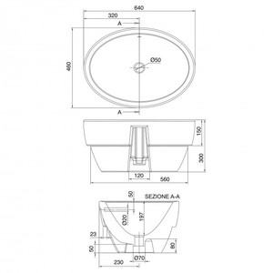 Scarabeo Matty Lavabo moderne encastré en pierre de quartz avec marbre de granit pour salle de bain ou hôtel Lavabo à main - Product Image 3