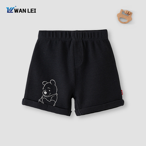 Shorts bébé personnalisés OEM à motif dessin animé, en tissu gaufré respirant, culottes décontractées pour tout-petits, vêtements d'été pour nourrissons en gros - Product Image 1