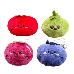 Porte-clés en peluche mignon de fruits et légumes de dessin animé, mini poupée en peluche douce, pendentif de sac, breloques de porte-clés Kawaii pour cadeau et décoration - Product Image 6