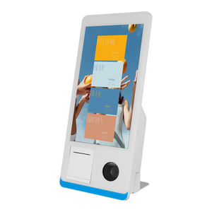 Kiosque d'enregistrement libre-service de gestion de file d'attente pour la billetterie avec l'imprimante thermique intégré<span class=keywords><strong>e</strong></span> de 80mm et le kiosque de paiement de soutien d'OEM/d'odm - Product Image 1
