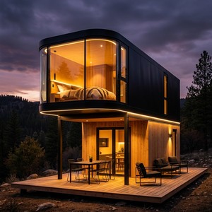 Maison préfabriquée de luxe, cabine modulaire en conteneur avec design moderne et isolation, bâtiment en acier personnalisé, esthétique moderne époustouflante - Product Image 3