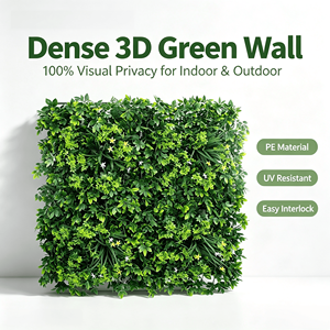 Panneau de haie artificielle en plastique ZC Garden Real Touch, clôture d'intimité, décoration de balcon intérieur/extérieur, résistant aux UV, écologique - Product Image 1