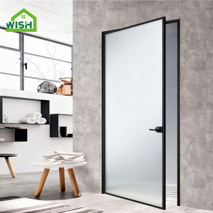 Wish 2026 Porta da <span class=keywords><strong>Bagno</strong></span> Moderna in Materiale High-Tech, Profilo Sottile in Alluminio e Vetro - Product Image 4