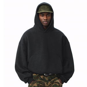 Fabricants de sweats à capuche surdimensionnés de haute qualité, personnalisés, en molleton 100% coton, 450 g/m², à épaules tombantes, coupe ample et courte - Product Image 1