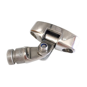 Charnière de siège de pont en acier inoxydable 316 massif avec capuchon coulissant 22 mm Connexion de tube d'auvent pare-soleil Fixation de liaison - Product Image 1