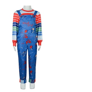 Venta caliente Película <span class=keywords><strong>de</strong></span> terror Juego <span class=keywords><strong>de</strong></span> niños <span class=keywords><strong>Chucky</strong></span> Cosplay Mono azul Disfraz Niño Halloween - Product Image 2