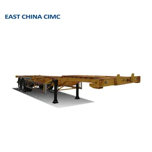 12m 긴 콘테이너 포좌 트레일러 수송 53ft 콘테이너 3 차축 동쪽 중국 CIMC 트럭 트레일러 40 톤