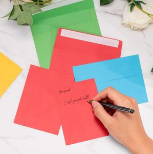Cartes de vœux vierges <span class=keywords><strong>A4</strong></span> avec enveloppes, carton coloré imprimable pour remerciements, invitations, mariages, anniversaires - Product Image 3