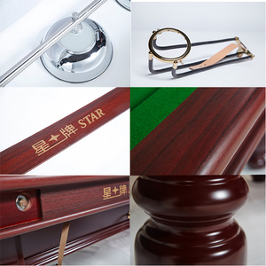 โต๊ะสนุกเกอร์บิลเลียด 9 ฟุต รุ่น Xingpai Star A118-9A ยี่ห้อ Factory Xingpai  ทำจากไม้เนื้อแข็งหินชนวน พร้อมเบาะผ้าคุณภาพพรีเมียม หนังวัวแท้ - Product Image 3