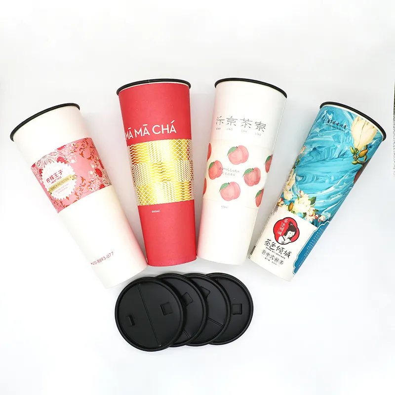 Wholesale Disposable 450ml 650ml Surprise Mystery Blind Box Paper Cup Coffee Lucky Cups With Lid