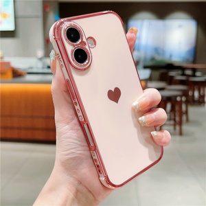 Funda de Teléfono TPU con Diseño de Corazón Lateral para Chicas, Linda y Elegante, Funda Protectora con Forma de Corazón para iPhone 14 13 12 11 - Product Image 6