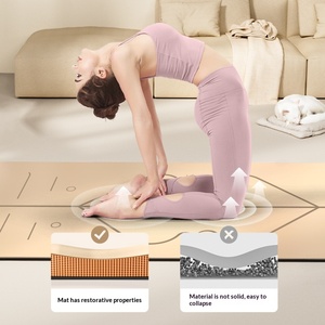 Tapis de yoga haut de gamme en caoutchouc naturel + PU, antidérapant, silencieux, épaissi, élargi, rectangulaire, 183 cm, modèle personnalisé en gros ST009 - Product Image 4