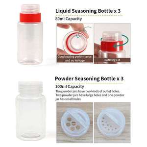 Assaisonnement Bouteille Ensemble Camping En Plein Air Barbecue Assaisonnement Pot Cuisine Portable Stockage Assaisonnement Boîte Combinaison - Product Image 5