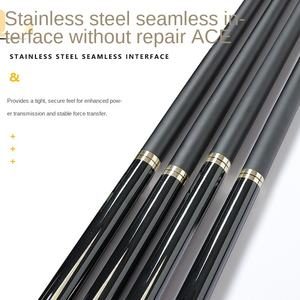 Queue de billard chinoise en fibre de carbone, tête fine, style 8 points noirs, à neuf queues, avec structure en 12 parties et étui de transport TS01 - Product Image 4