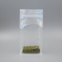Sacs de rangement transparents à soufflet, à fond plat, à huit soudures latérales, avec fermeture éclair, pour emballage personnalisé, vente en gros