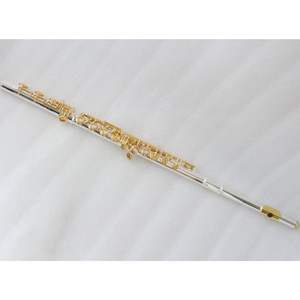 Flûte à bec à 17 clés, corps plaqué argent, clés plaquées or, instrument de musique, flûte traversière - Product Image 1