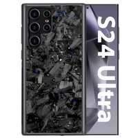 Coque en TPU en fibre de carbone forgé pour Samsung S22 S23 S24 S25 Ultra Plus FE coque de protection pour téléphone tendance brillante pour iPhone 17