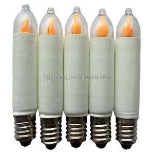 Ruiandsion E10 LED Bulb 12V E10 Base Socket Yellow Replace Torch Flashlight Bulbs,Non-Polarity 10pcs - Foto 6