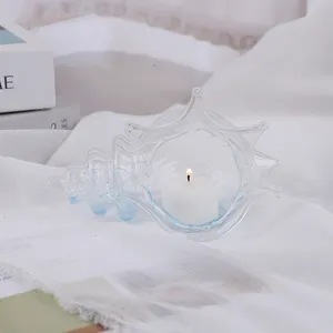 コンクデザインキャンドルホルダーDiyの香りのキャンドル作り家の装飾ガラス容器ガラスキャンドルジャー