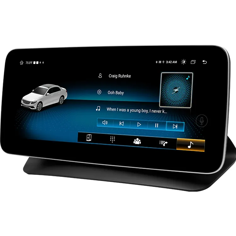 Cartrend หน้าจอสัมผัสแอนดรอยด์ C207,ระบบนำทาง GPS 4G RAM รุ่น Mercede E Convertible A207วิทยุ W207