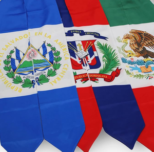 Promoción al por Mayor, Banda de Graduación Unisex con Diseño Personalizado de la Bandera de Camboya e Irlanda, Material de Poliéster de Alta Calidad - Product Image 2