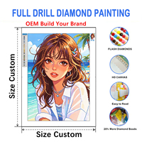 Promotion : Peinture Diamant 5D DIY Complète pour Portrait de Fille, Art Mural pour Décoration Intérieure