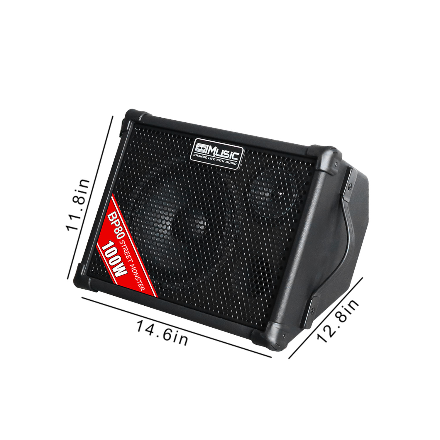 オーディオ機器 Coolmusic 100W 電子ドラムアンプ キーボード ギター