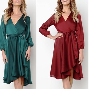 Venta al por mayor de gasa personalizada transpirable <span class=keywords><strong>y</strong></span> cómodo vestido azul de <span class=keywords><strong>encaje</strong></span> blanco - Product Image 5