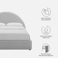 Cadre de lit moderne avec rangement pour lits Queen Head Headboard Rembourré Foundation Bedstead Metal Bed Frame for Home Bedroom