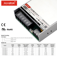 Alimentation industrielle à découpage Jiangtek PFP-800-48 800W 48V 16.6A avec PFC actif, ventilateur CC, efficacité de 91,5% et entrée large, avec télécommande marche/arrêt