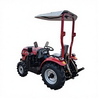 Tracteur agricole compact 4x4 avec moteur 50 CV, boîte de vitesses, sécurité ROPS, 6 clés PTO, levage hydraulique robuste