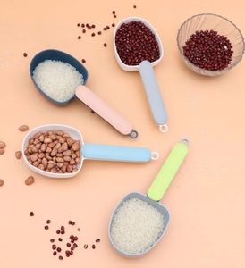 Çok fonksiyonlar küçük hayvanlar köpek kedi Hamster tavşan kürek gıda evcil ölçüm uzun saplı klip besleme kaşığı - Product Image 6