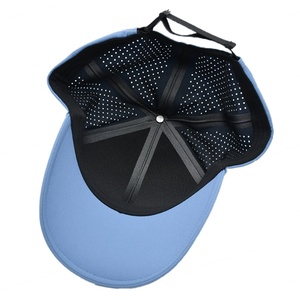 Bsci Hat Factory Blue Seamless Tech Sports Gorras de béisbol Laser Transpirable Gorras Unisex 6 Panel Running Hat - Product Image 5