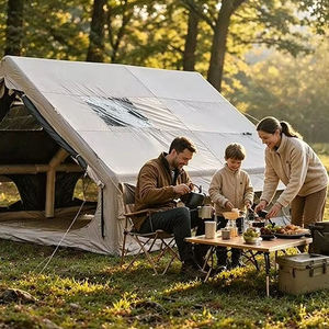 Structure familiale de luxe <span class=keywords><strong>pour</strong></span> 3-4 personnes en tissu Oxford avec une chambre <span class=keywords><strong>pour</strong></span> le glamping, tente gonflable <span class=keywords><strong>pour</strong></span> le camping en plein air - Product Image 3