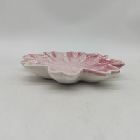 Style chinois personnalisé Table de fête de mariage assiette de fruits Dessert fleur rose assiette à gâteau en céramique pour la maison et la cuisine