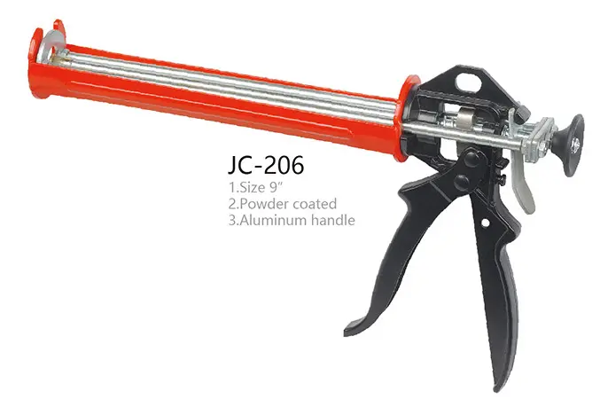 Code: JC-204 Silikon-Dichtung pistole Pulver beschichteter Stahl Aluminium griff Kartuschen pistole