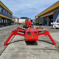 Mini-grue araignée portative de 3 tonnes à chenilles, flèche longue, rotation à 360°, hauteur de levage de 10 m, ventouse à double moteur pour verre