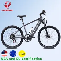 פניקס 36V ליתיום סוללה זול חשמלי אופניים 7 מהירות חשמלי אופני הרי אופניים חשמליים