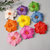 MU 18 Color Factory Clip à fleur d'hibiscus réaliste, accessoire de photographie pour maillot de bain et tenue de plage, 10CM Fleurs colorées