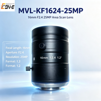 Objectif HIKROBOT MVL-KF1624M-25MP 16mm FA à monture C, série KF-P, haute résolution, faible distorsion, conception achromatique, revêtement large bande